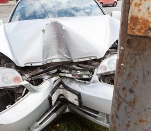 Driver strikes light pole on Voltaire St in Ocean Beach Image