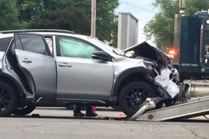 Collision affects commuters on CA- 52 Kearny Mesa at 163 Image